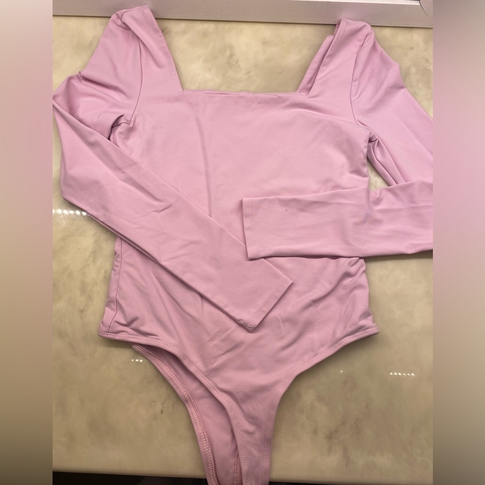Baby Pink Square neck Body Suit